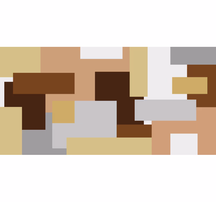 Pohjoismaalaiset beige neliöt makuuhuoneen rullaverho - Tenstickers