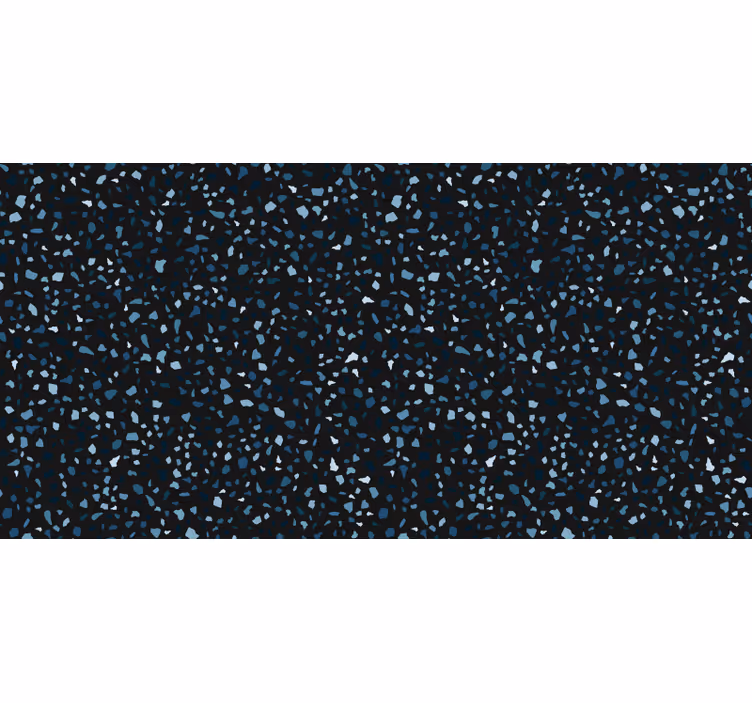 Makuuhuoneen rullaverho musta ja sininen terrazzo - Tenstickers