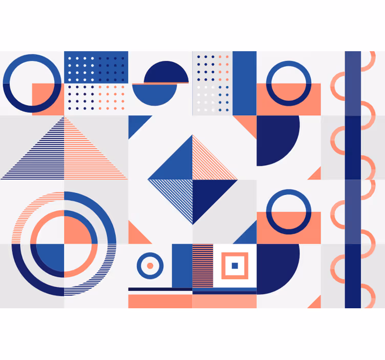 Skandinaavinen geometrinen kuvio makuuhuoneen rullaverho - Tenstickers
