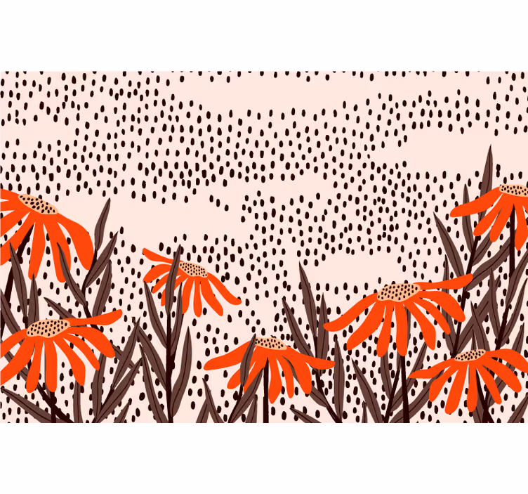 Doodle pilkut ja konfetti makuuhuoneen rullaverho - Tenstickers