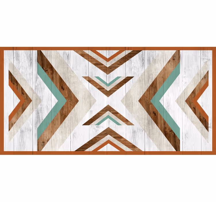 Puunvärinen boho-tyylinen atsteekkirullaverho - Tenstickers