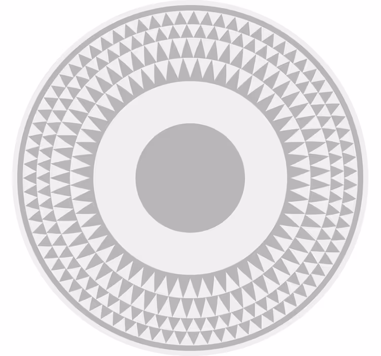 Minimalistinen harmaa kolmio-kuvio makuuhuoneen rullaverho - Tenstickers