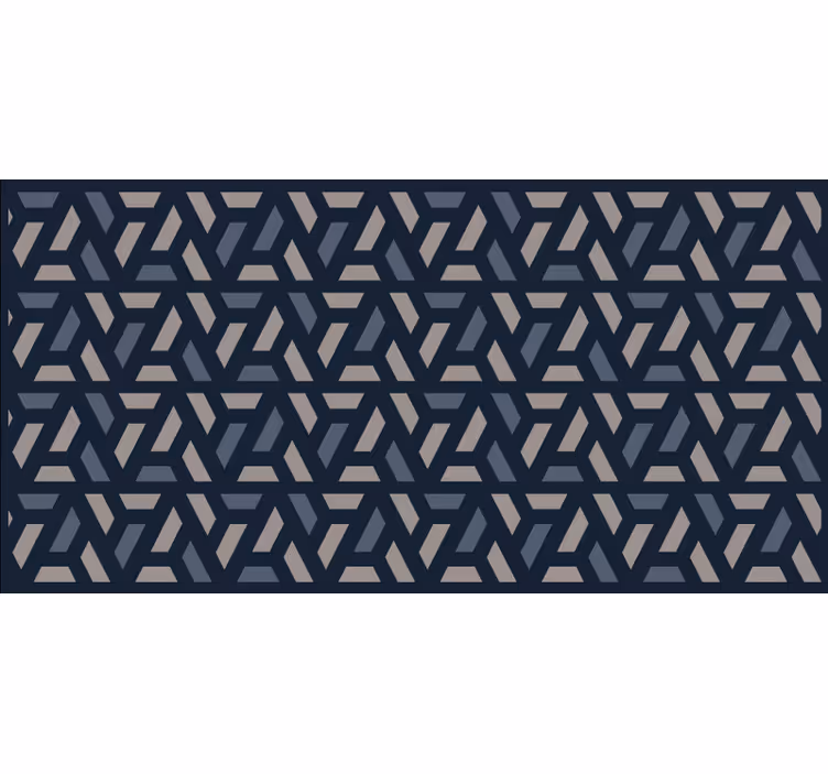 Geometrinen siniharmaa kolmio-kuvioinen rullaverho - Tenstickers