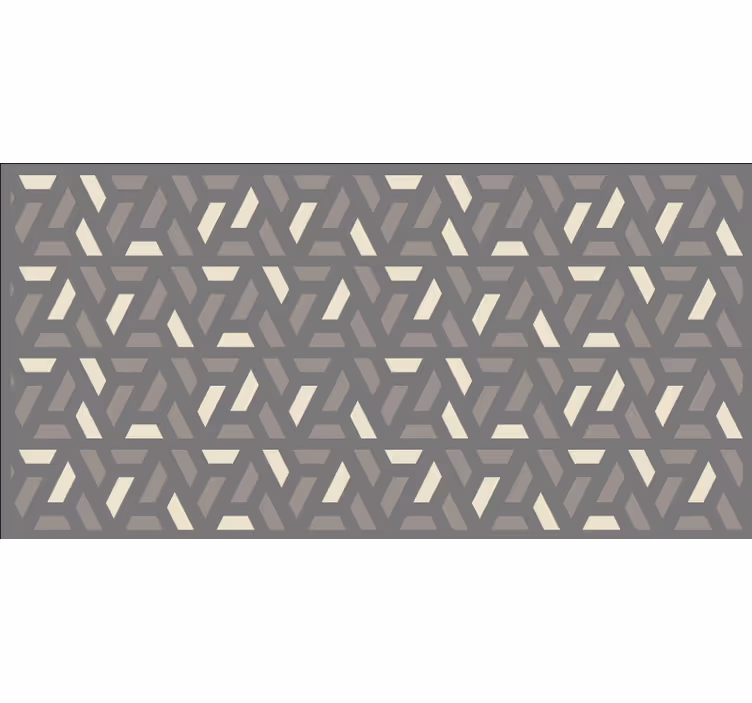 Geometrinen harmaa kolmio-kuvio makuuhuoneen rullaverho - Tenstickers