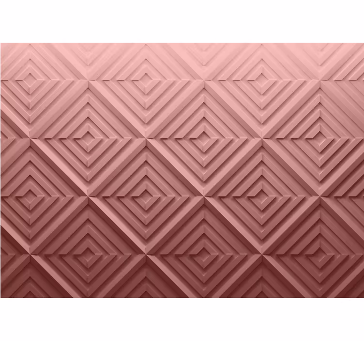 Vaaleanpunainen 3d geometrinen abstraktio rullaverho - Tenstickers