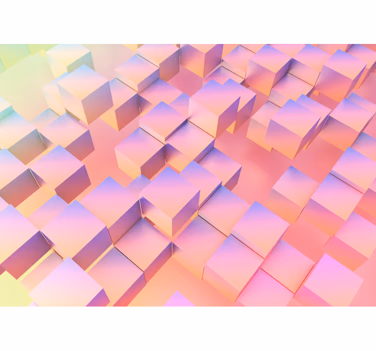Värikäs 3d geometrinen kuvio makuuhuoneen rullaverho - Tenstickers