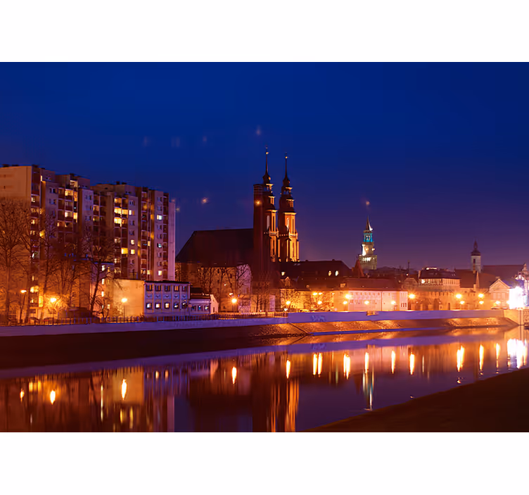 Opole auringonlaskun jälkeen makuuhuoneen rullaverho - Tenstickers