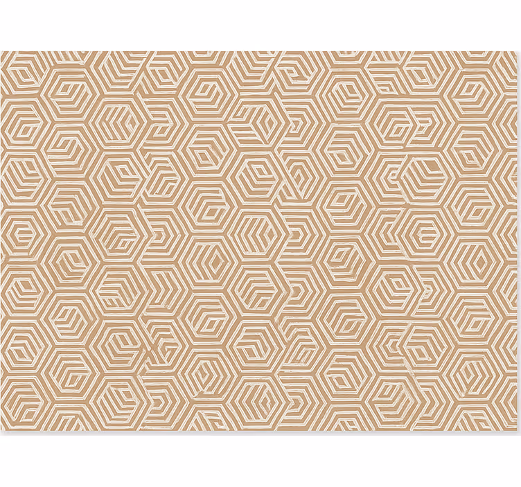 Beige abstraktit koristeet olohuoneen rullaverho - Tenstickers