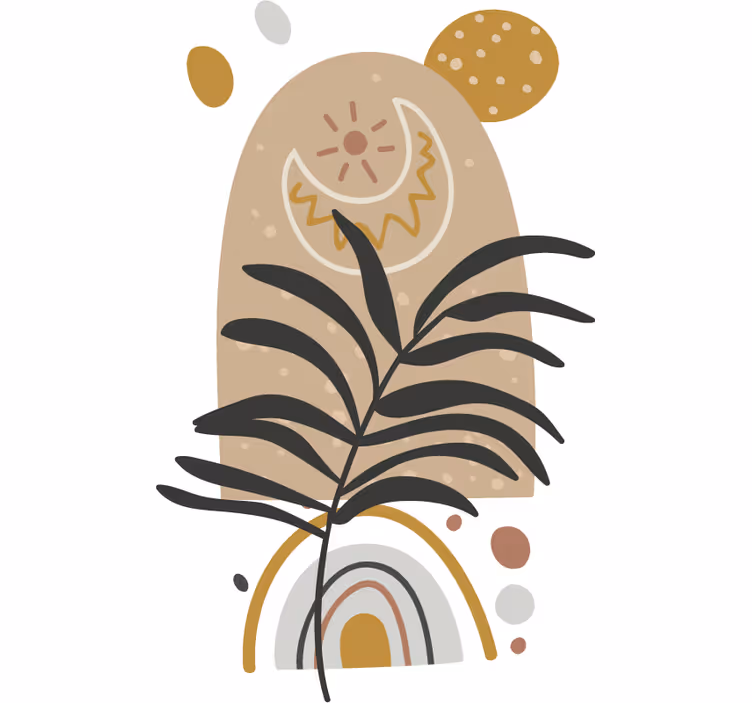 Bohostyylinenkasvi-makuuhuoneenrullaverho - Tenstickers