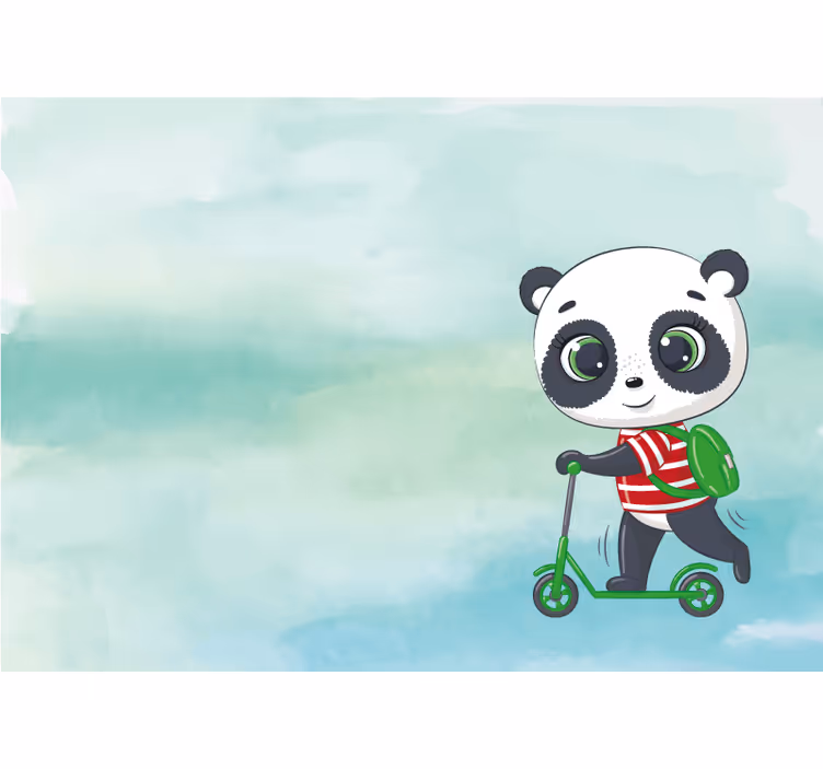 Panda italian t-paita lapsen rullaverho - Tenstickers