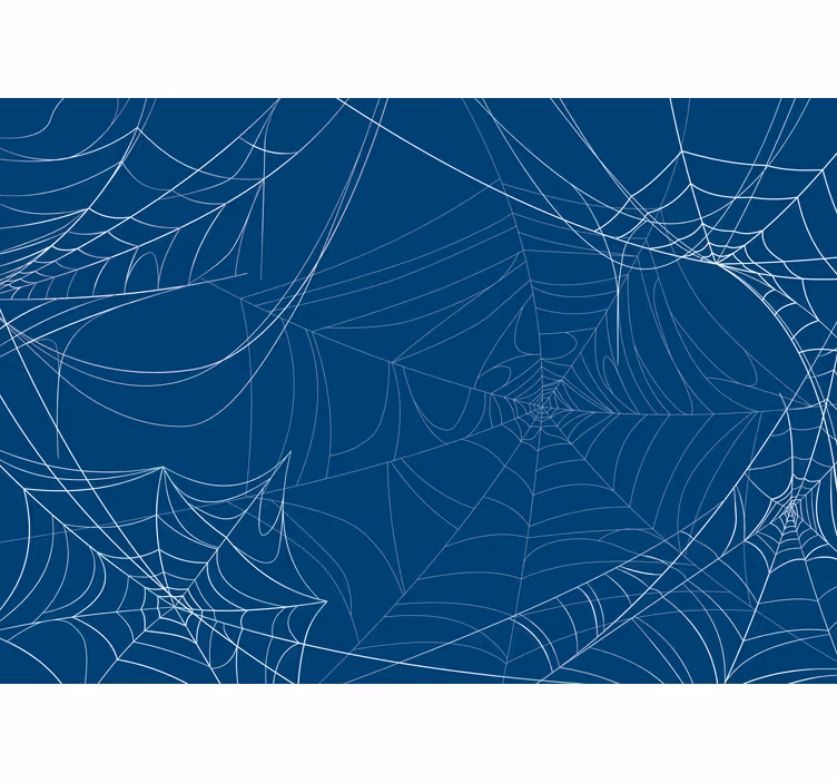 Sininen halloween-hämähäkinseittirullaverho - Tenstickers