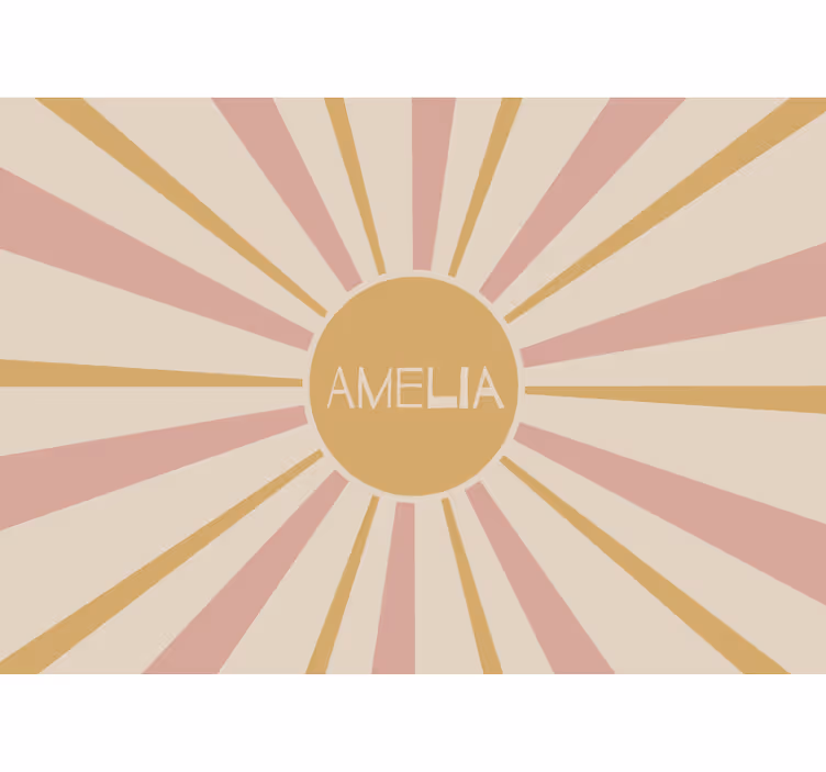 Boho värikäs aurinko lapsen rullaverho - Tenstickers