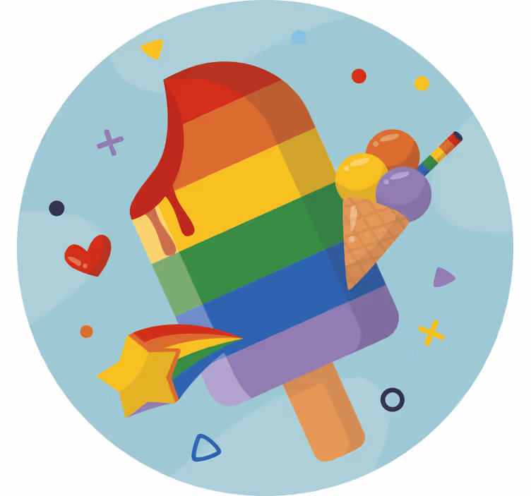 Lapsen rullaverho sateenkaaren jäätelöt - Tenstickers