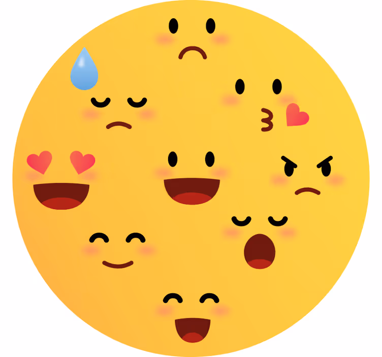 Hymyilevät kasvot lapsen rullaverho - Tenstickers