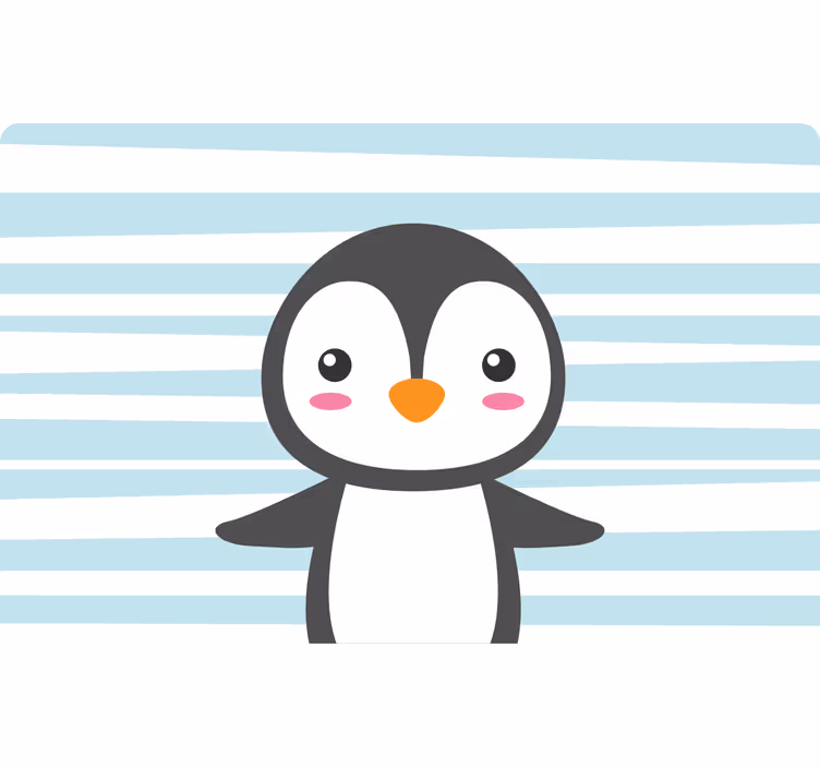 Iloinen pingviini lapsen rullaverho - Tenstickers