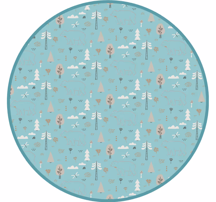 Geometrinen lasten pohjoismaiset rullaverhot - Tenstickers