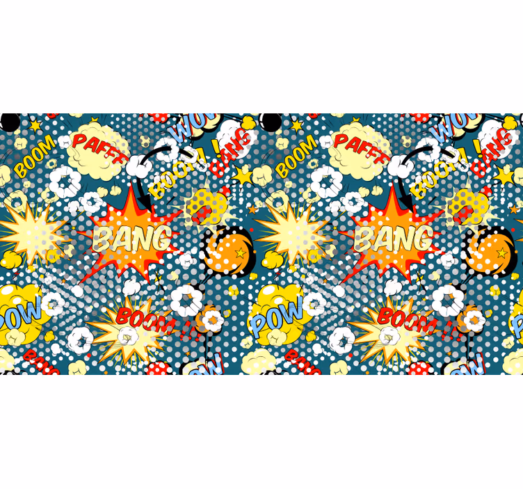 Lapsen rullaverho sarjakuvapommi-kuvioilla - Tenstickers
