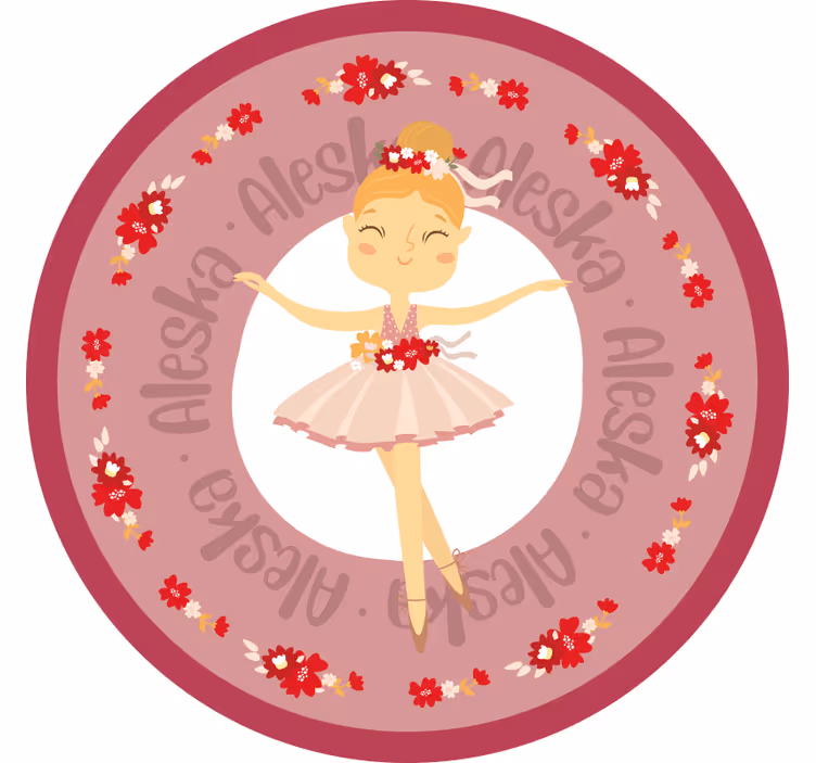 Hauska balettiprinsessa lapsen rullaverho - Tenstickers