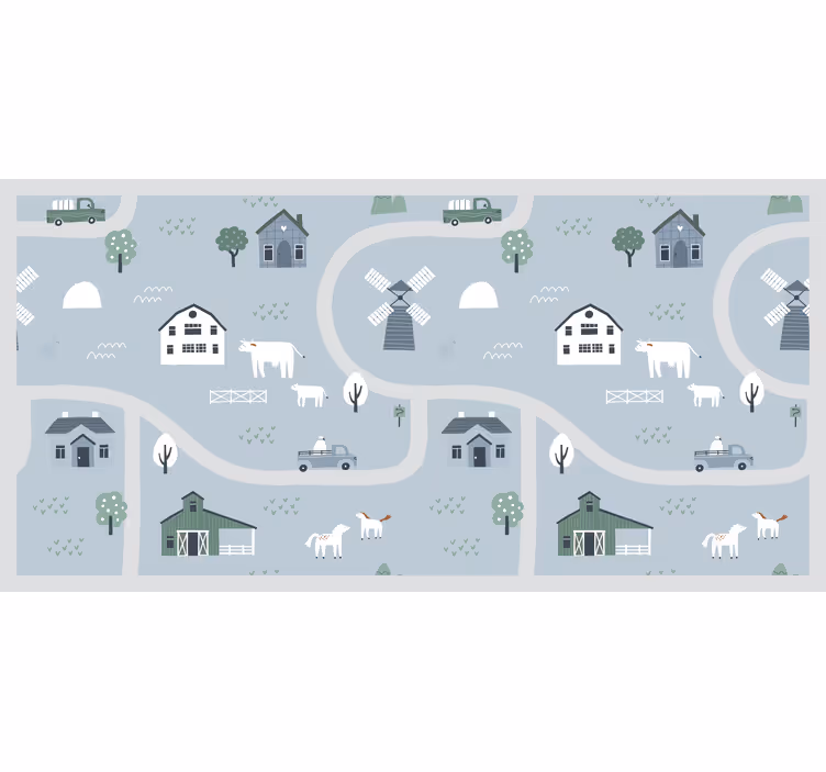 Kaupungin kadut lapsen rullaverho - Tenstickers
