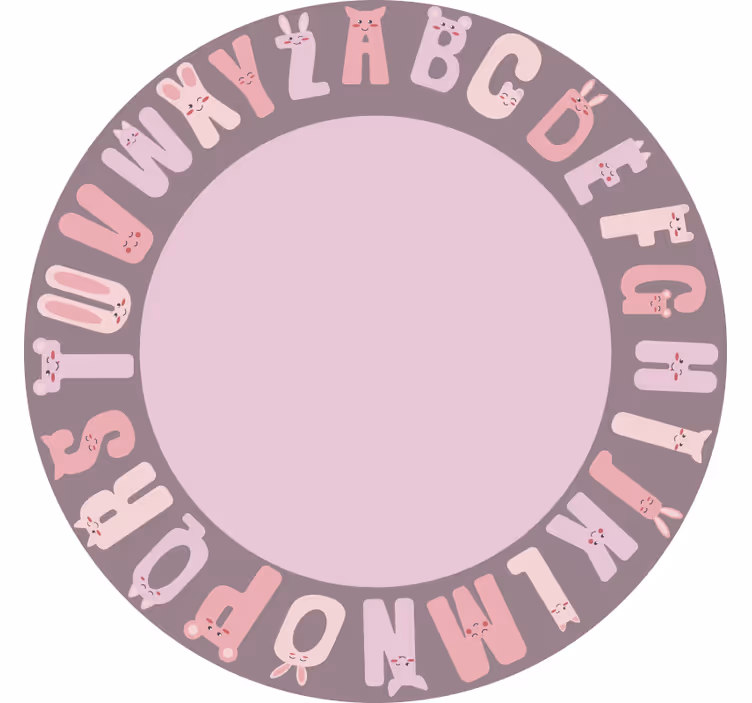 Lapsen rullaverho pyöreä aakkosto - Tenstickers