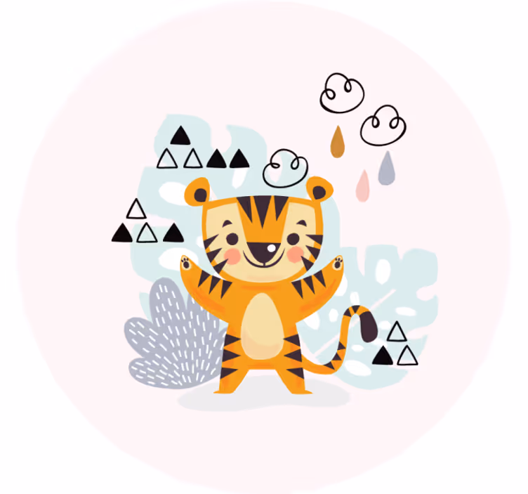 Lapsen rullaverho tiikerin piirros - Tenstickers