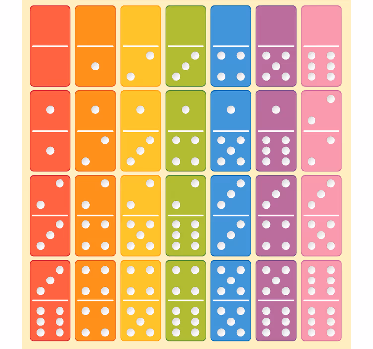 Lapsen rullaverho domino-peli - Tenstickers