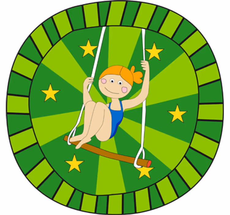 Lapsen rullaverho sirkusaiheisella bertalla - Tenstickers