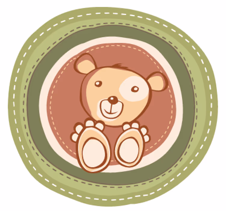 Lapsen rullaverho karhun muotoinen tarra - Tenstickers