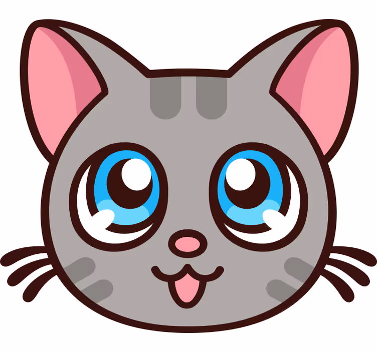 Lapsen rullaverho söpö animekissa - Tenstickers