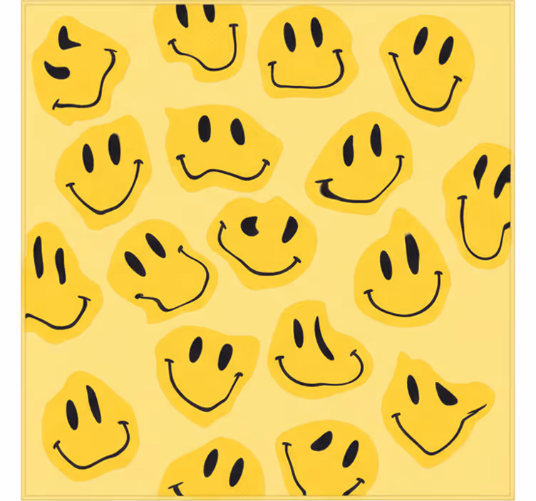 Lapsen rullaverho vääristyneet hymyilevät kasvot - Tenstickers