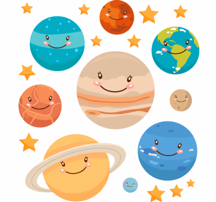 Lapsen rullaverho aurinkokunnan tarrat - Tenstickers