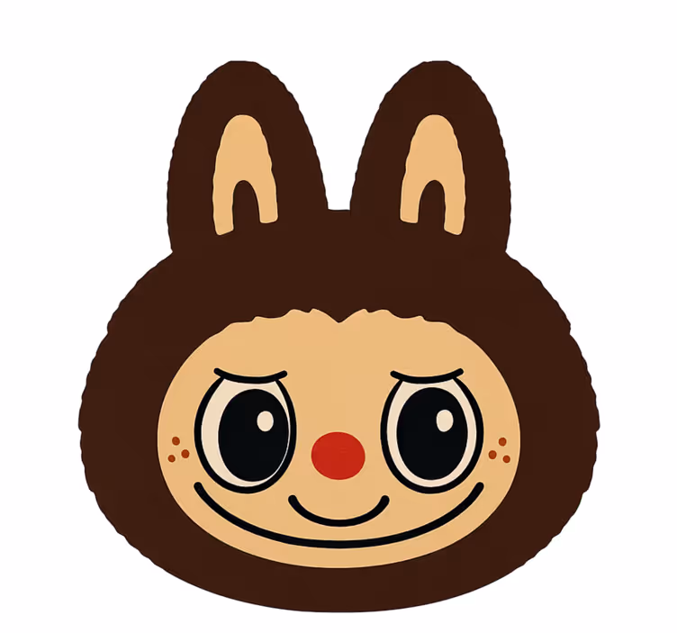 Brown labubu suunnittelu lapsen rullaverho - Tenstickers