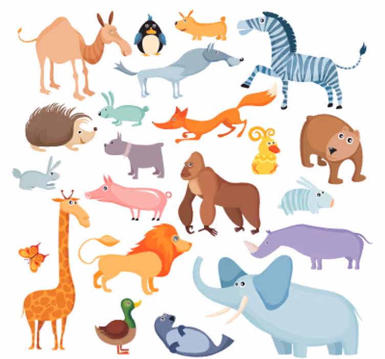 Lapsen rullaverho villieläinaiheella - Tenstickers