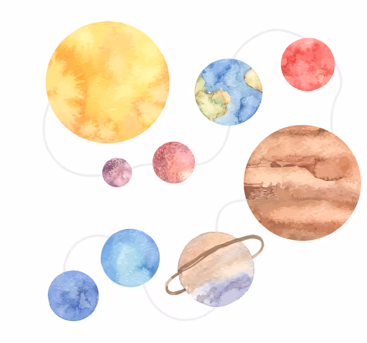 Lapsen rullaverho aurinkokuntakartta - Tenstickers