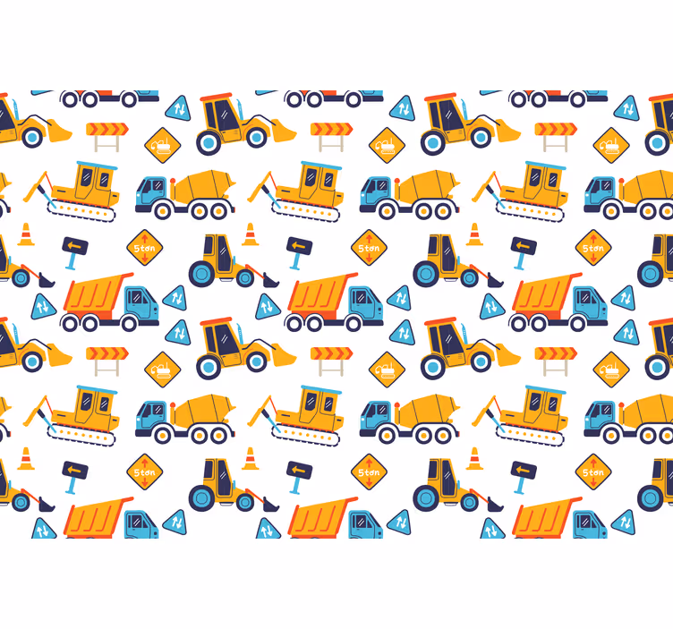 Lapsen rullaverho rakennustyömaateemalla - Tenstickers