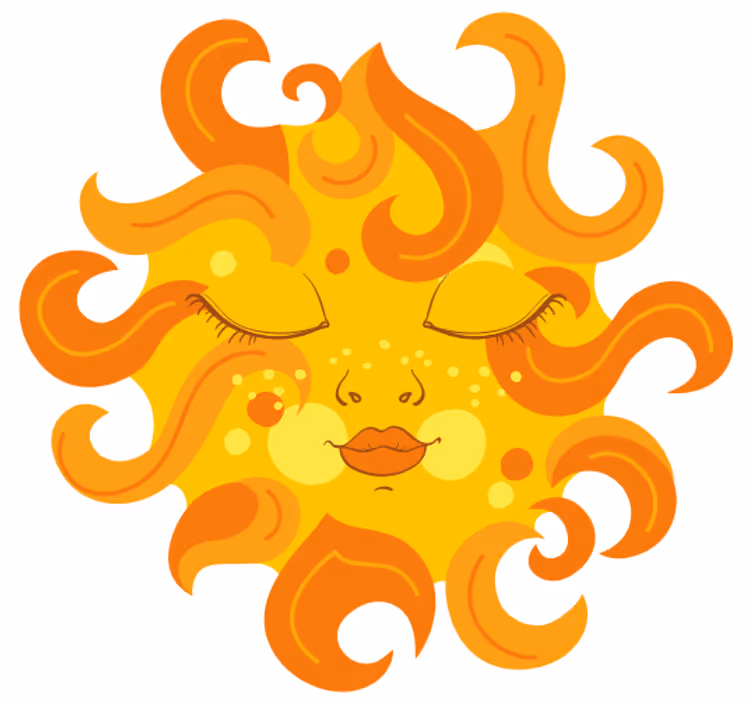 Lapsen rullaverho naisellinen aurinko - Tenstickers