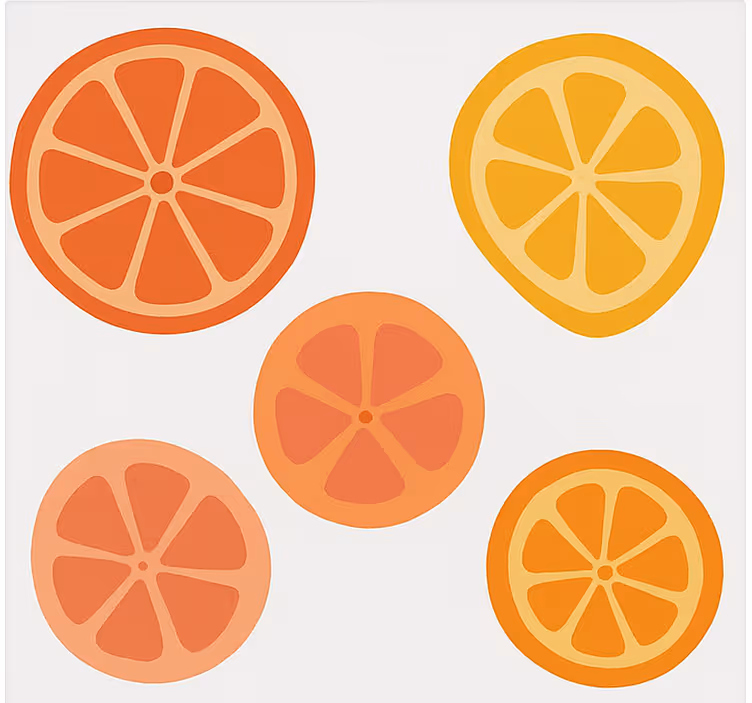 Hedelmäkuvioitu rullaverho agrumi - Tenstickers