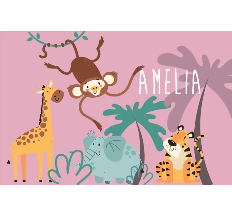 Boho lapsen viidakko rullaverho - Tenstickers