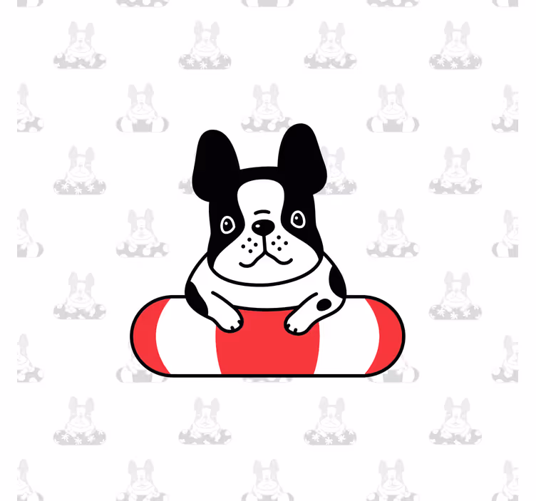 Lapsen rullaverho söpö ranskanbulldoggi kuvio - Tenstickers