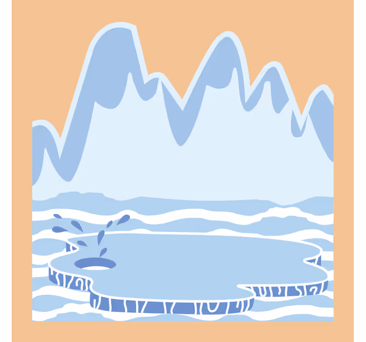 Lapsen rullaverho jäävuorimaisemalla - Tenstickers