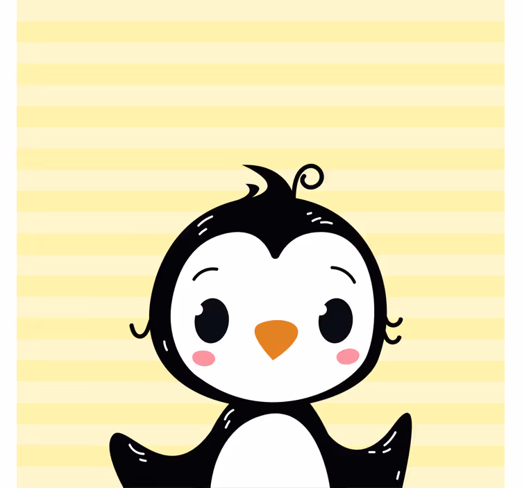 Söpö vauvaeläin pingviini lapsen rullaverho - Tenstickers