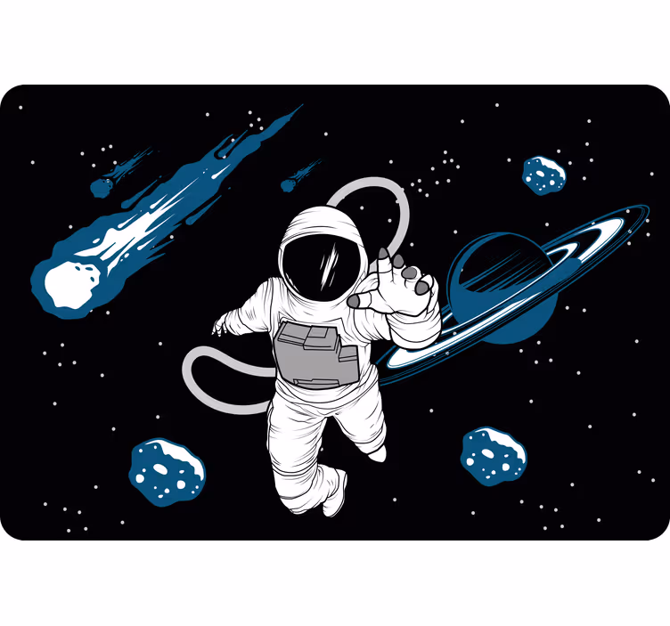 Lapsen rullaverho käsinpiirretty astronauttihahmo - Tenstickers