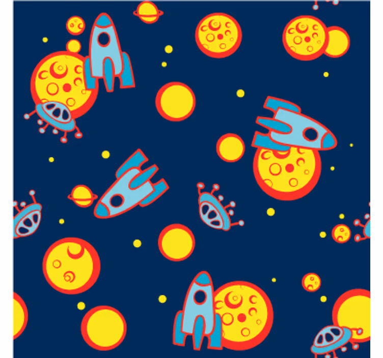 Kosmosaiheinen lasten rullaverho - Tenstickers