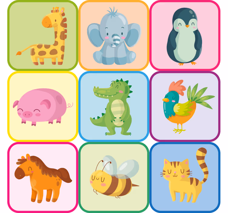 Lapsen rullaverho eläinteemalla - Tenstickers