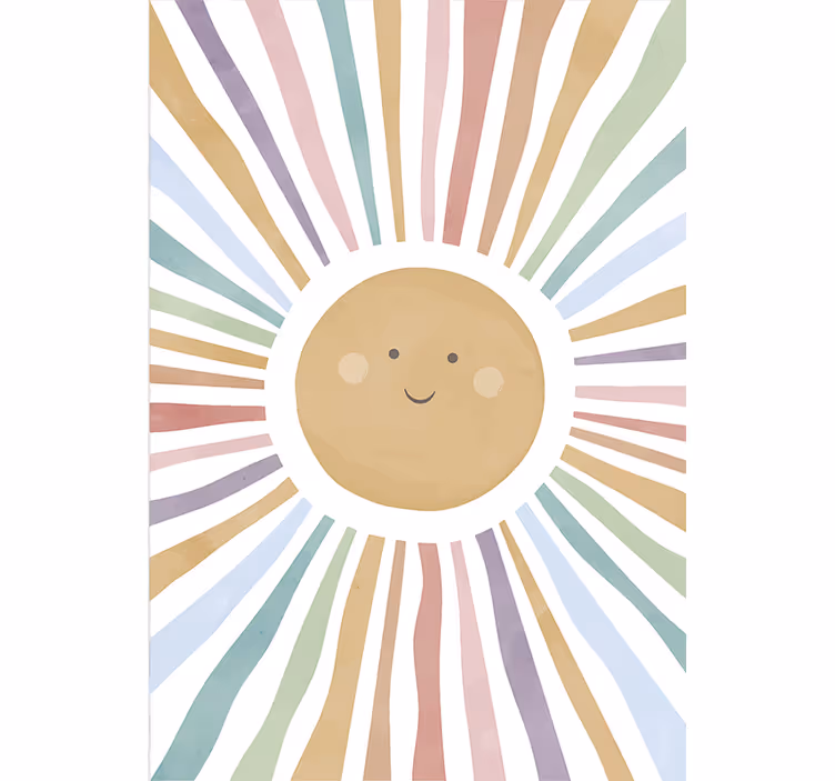 Iloinen aurinko lapsen rullaverho - Tenstickers