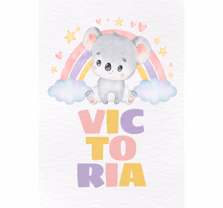 Lapsen rullaverho koala ja sateenkaari - Tenstickers