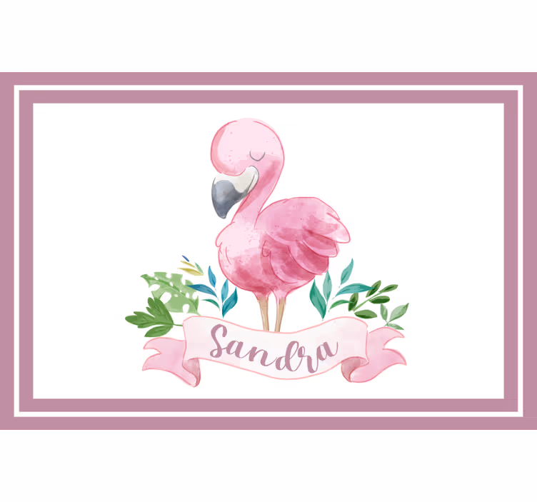 Lapsen räätälöity flamingo-pöytäliina - Tenstickers
