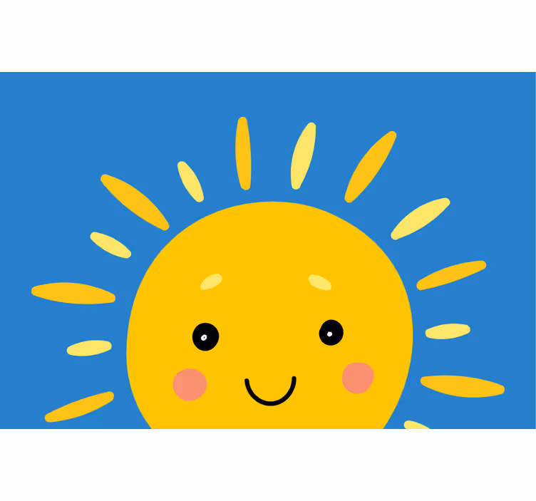 Aurinko kasvolla lapsen rullaverho - Tenstickers