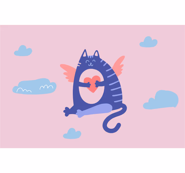 Lapsen rullaverho ihana lentävä kissa - Tenstickers