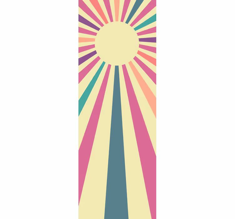 70-luvun geometrinen aurinko rullaverho keittiöön - Tenstickers